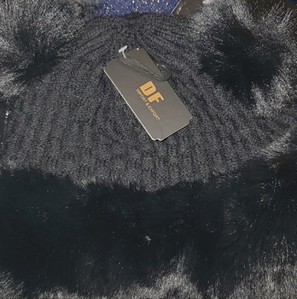 Winter Fur Beanie Sherpa Lined Soft Warm Lux Beanie Double Pompom Knit - Picture 5 of 13